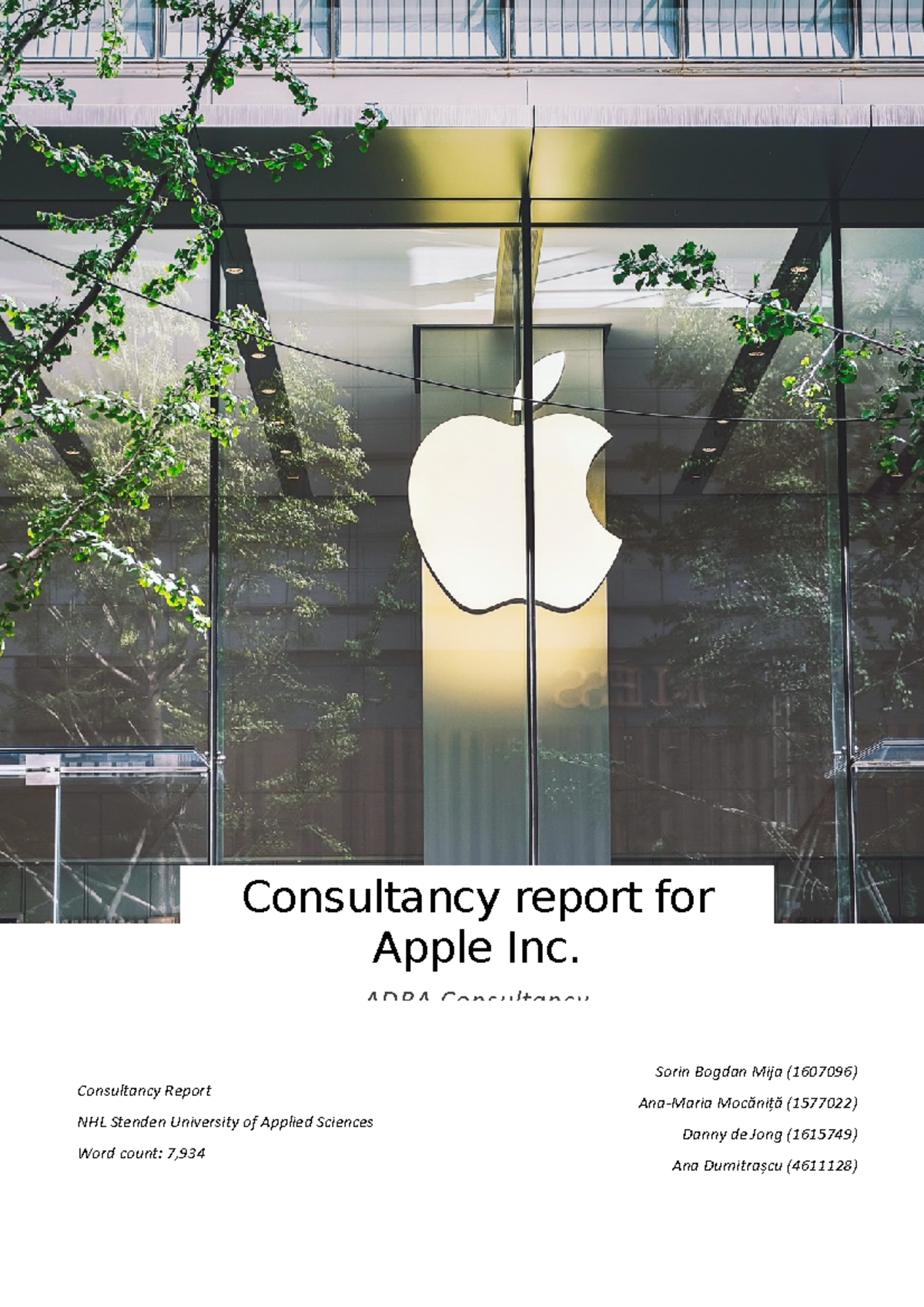 Consultancy Report on Augmented Reality Strategies for Apple Inc ...