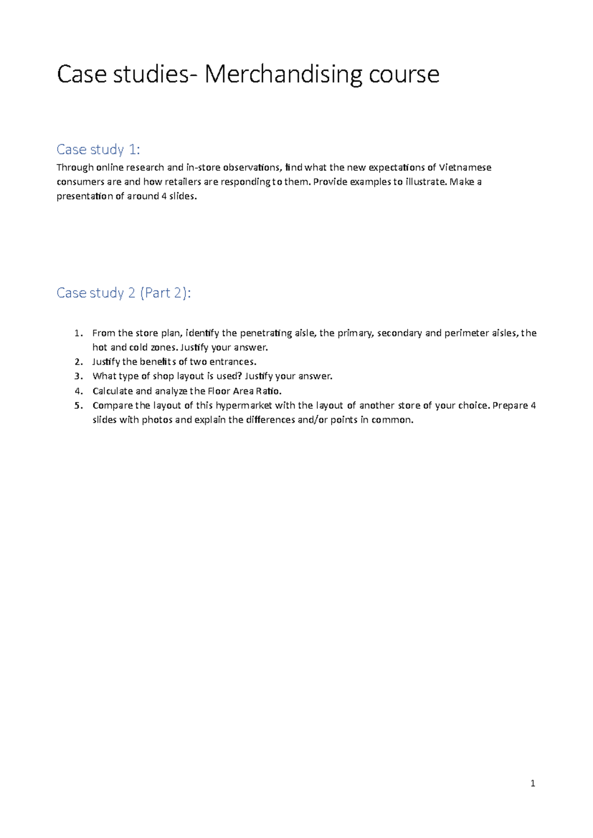 Case Studies in Merchandising (MKT101): Analysis and Strategies - Studocu