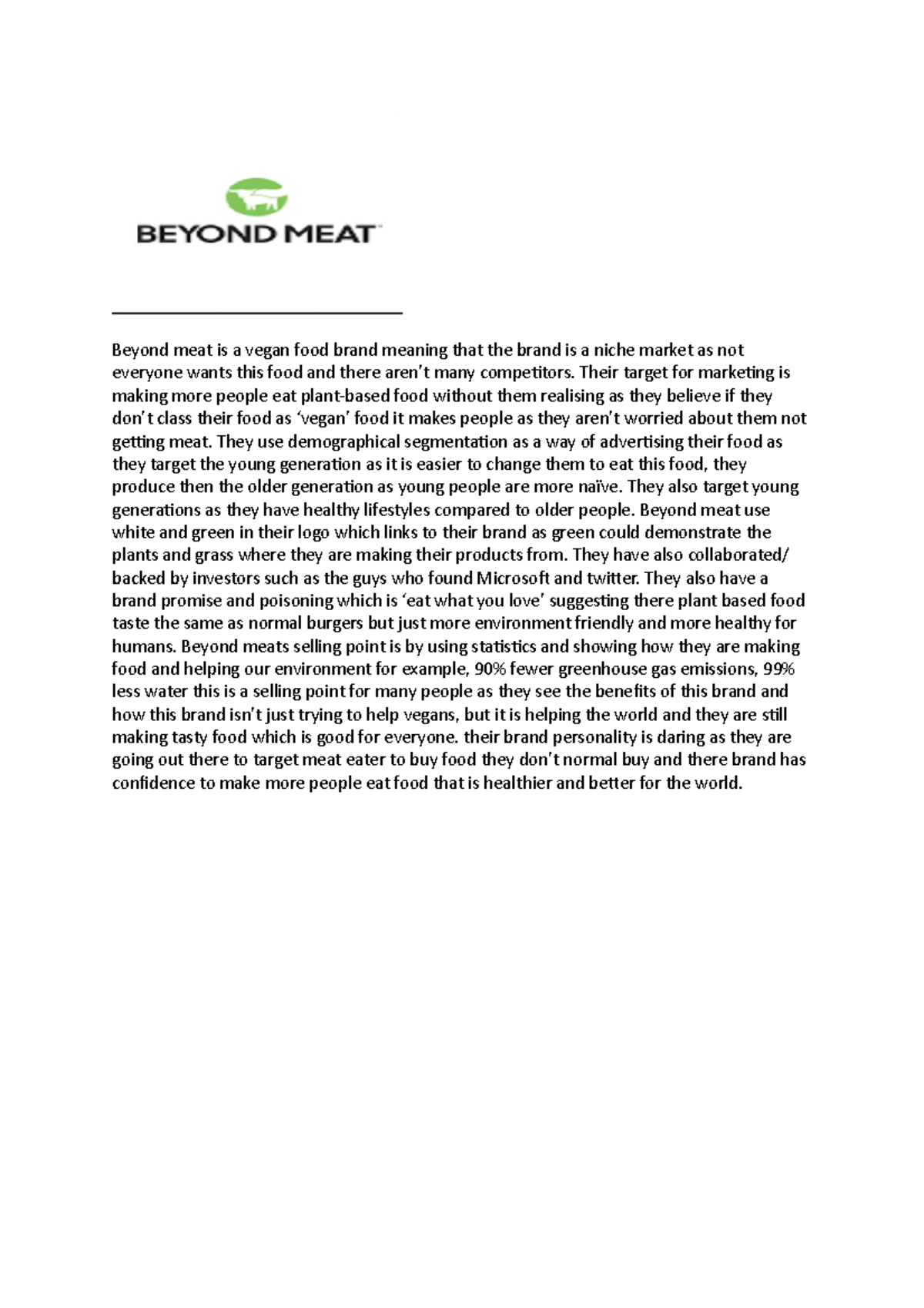 Beyond meat fact file - digger - Beyond meat is a vegan food brand ...