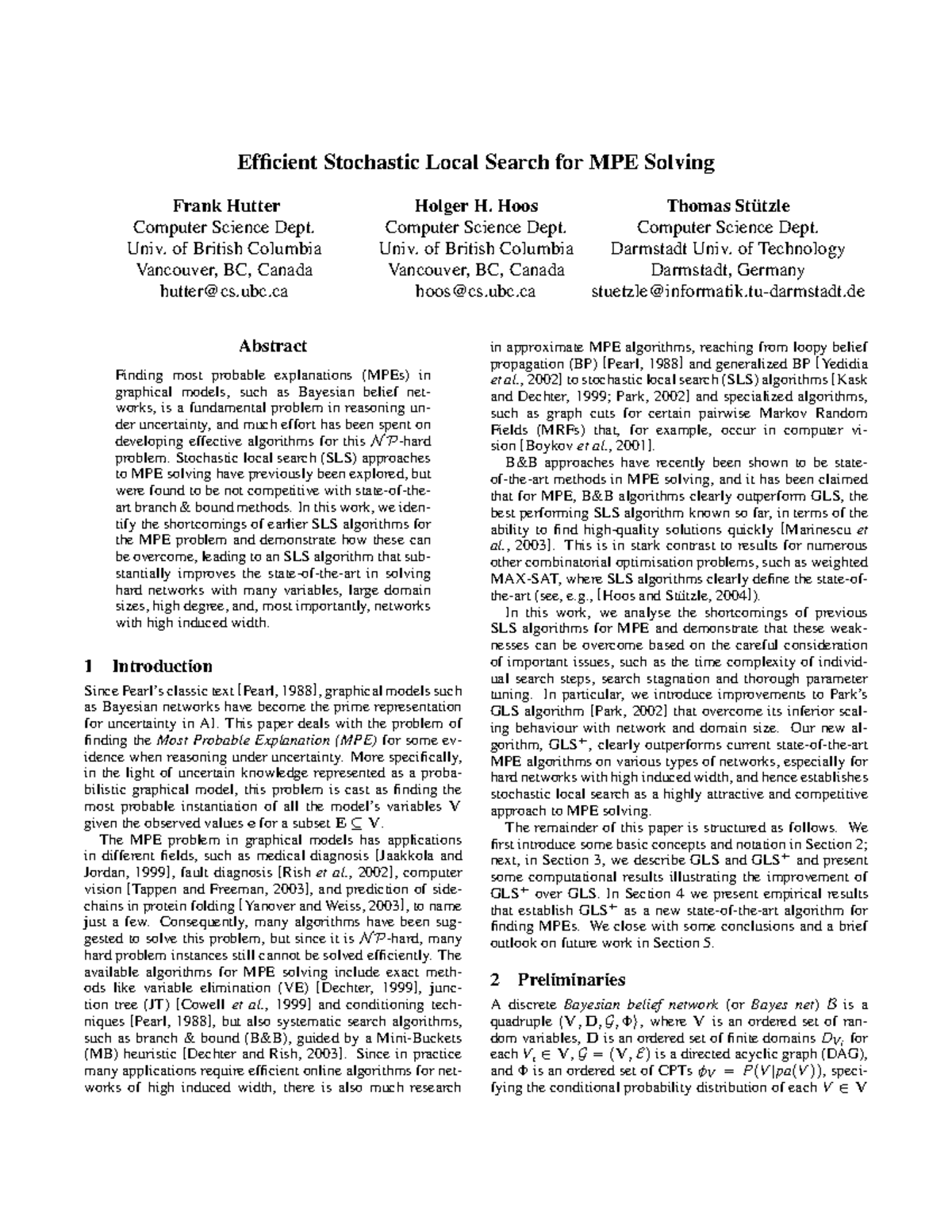 Efficient SLS Techniques in MPE Solving: Advancements and Insights ...