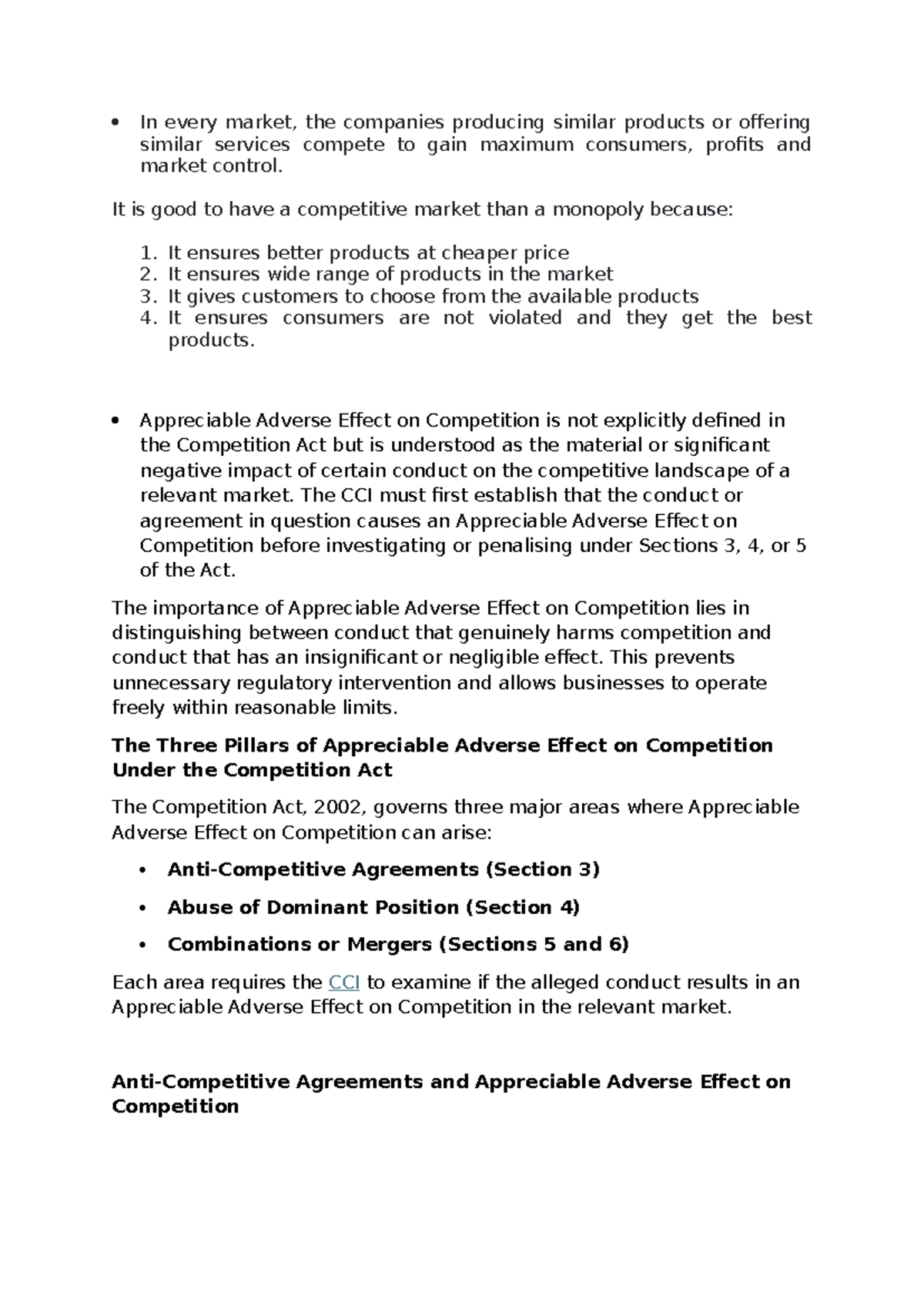 AAEC Company Law: Understanding Appreciable Adverse Effect on ...