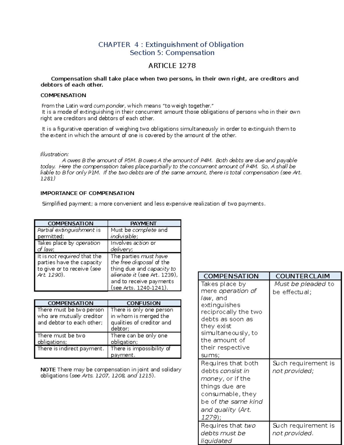 Chapter 4: Compensation Overview and Key Provisions (LCR) - Studocu