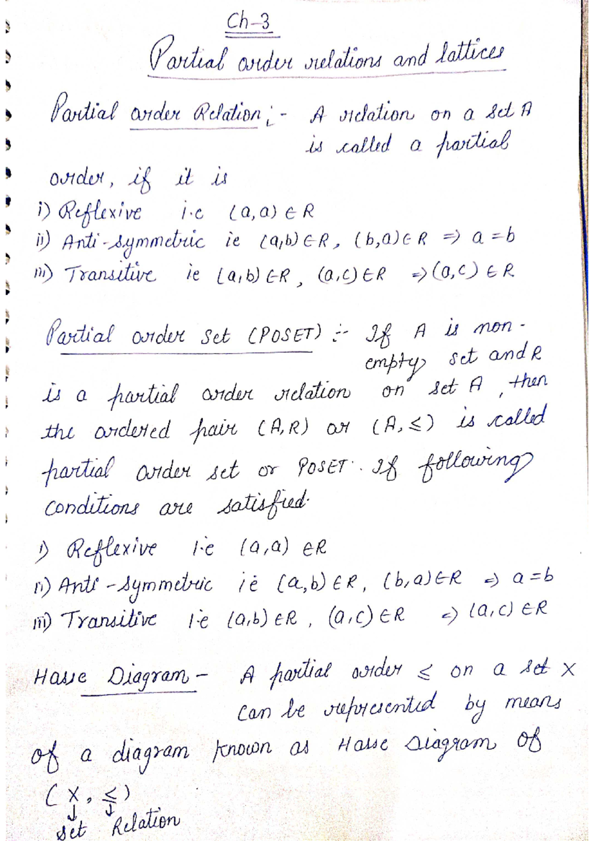 Ch-3: Understanding Partial Order Relations in Depth - Studocu
