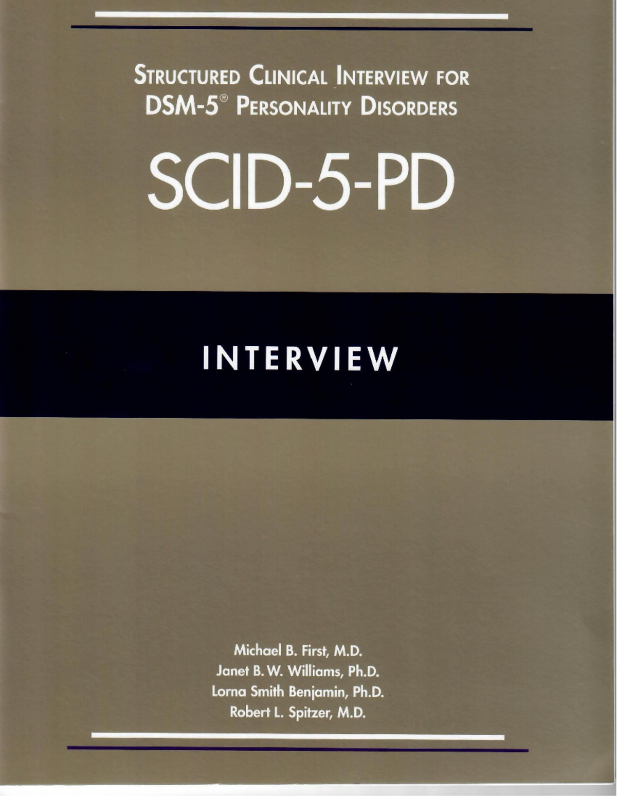 SCID-5-PD: Structured Clinical Interview for Personality Disorders ...