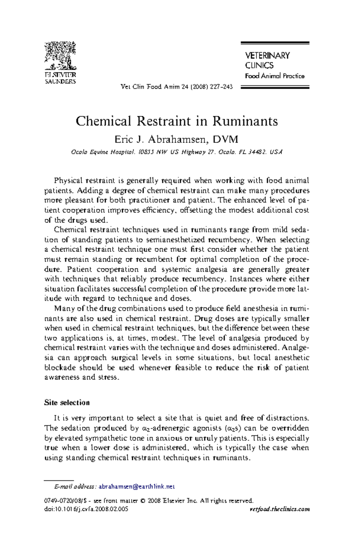 Chemical Restraint in Ruminants 2 - Chemical Restraint in Ruminants ...