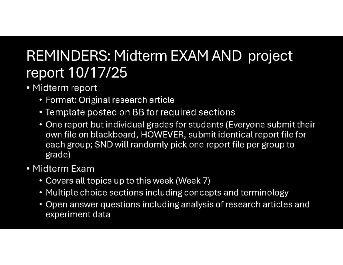 Midterm Exam and Project Report Guidelines - Studocu