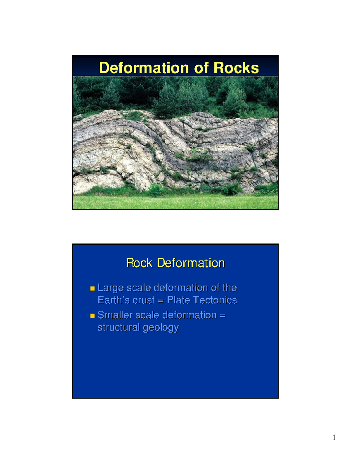 Sept30 Ch 10 - Lecture: Deformation of Rocks and Structural Geology ...