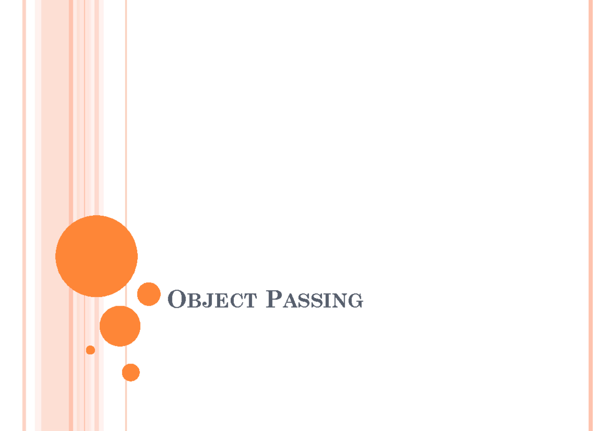 OOP Lec5: Objects Passing and Parameter Handling in Java - Studocu