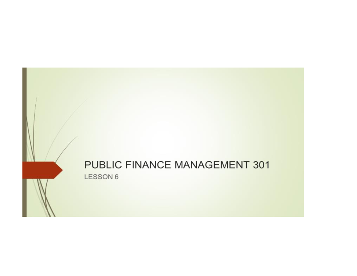 PBLF301 Lesson 6: Understanding Financial Risk Management - Studocu