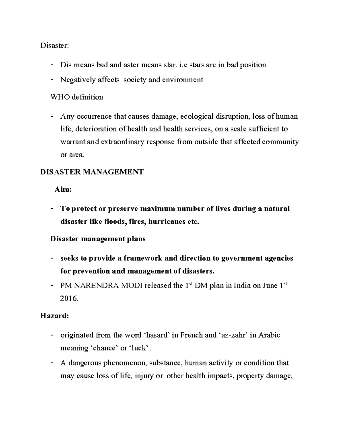 Disaster Management Overview: Key Concepts and Case Studies (PPT DM ...