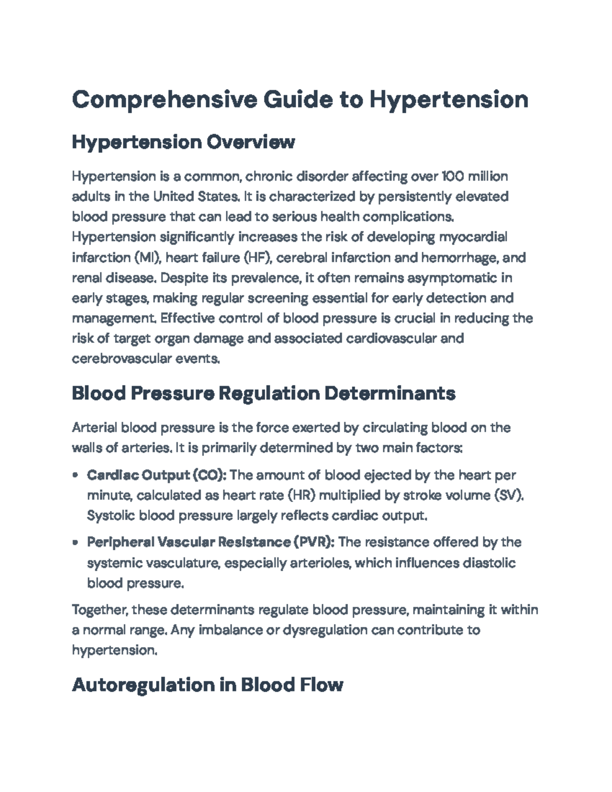 Comprehensive Guide to Hypertension Management (Course Code: HTN101 ...