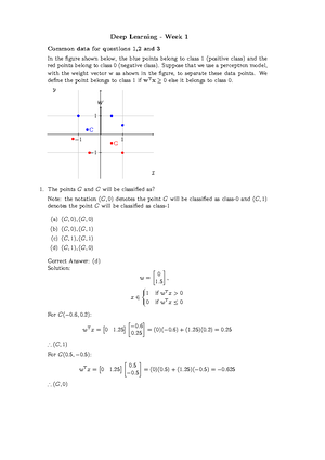 Deep Learning (CS101) Week 3 Assignment Solutions and Analysis - Studocu