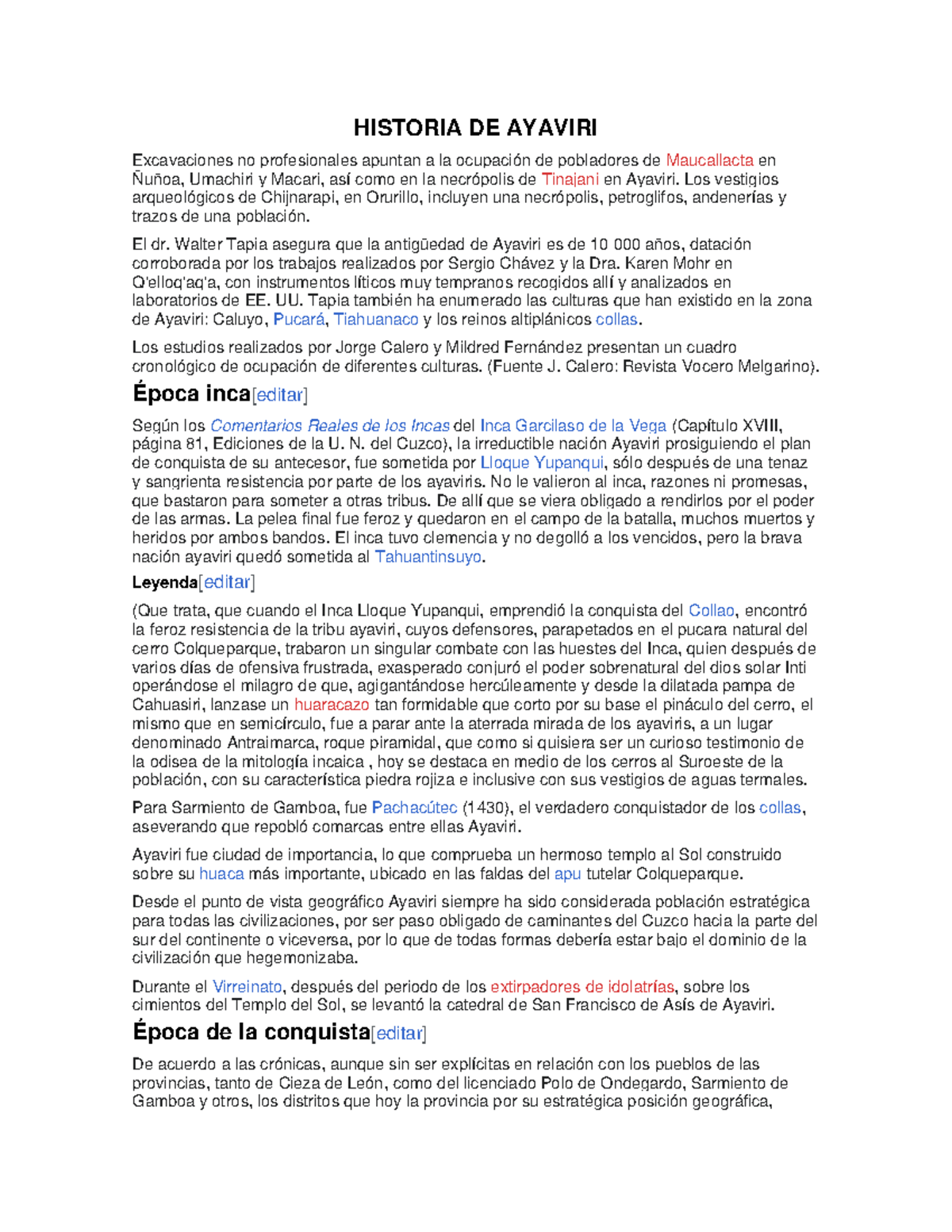 Historia de Ayaviri - Contexto Arqueológico y Cultural de la Región ...