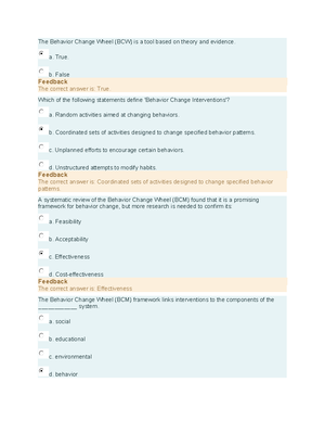 [Solved] You have learned about the COMB system the Behavior Change ...