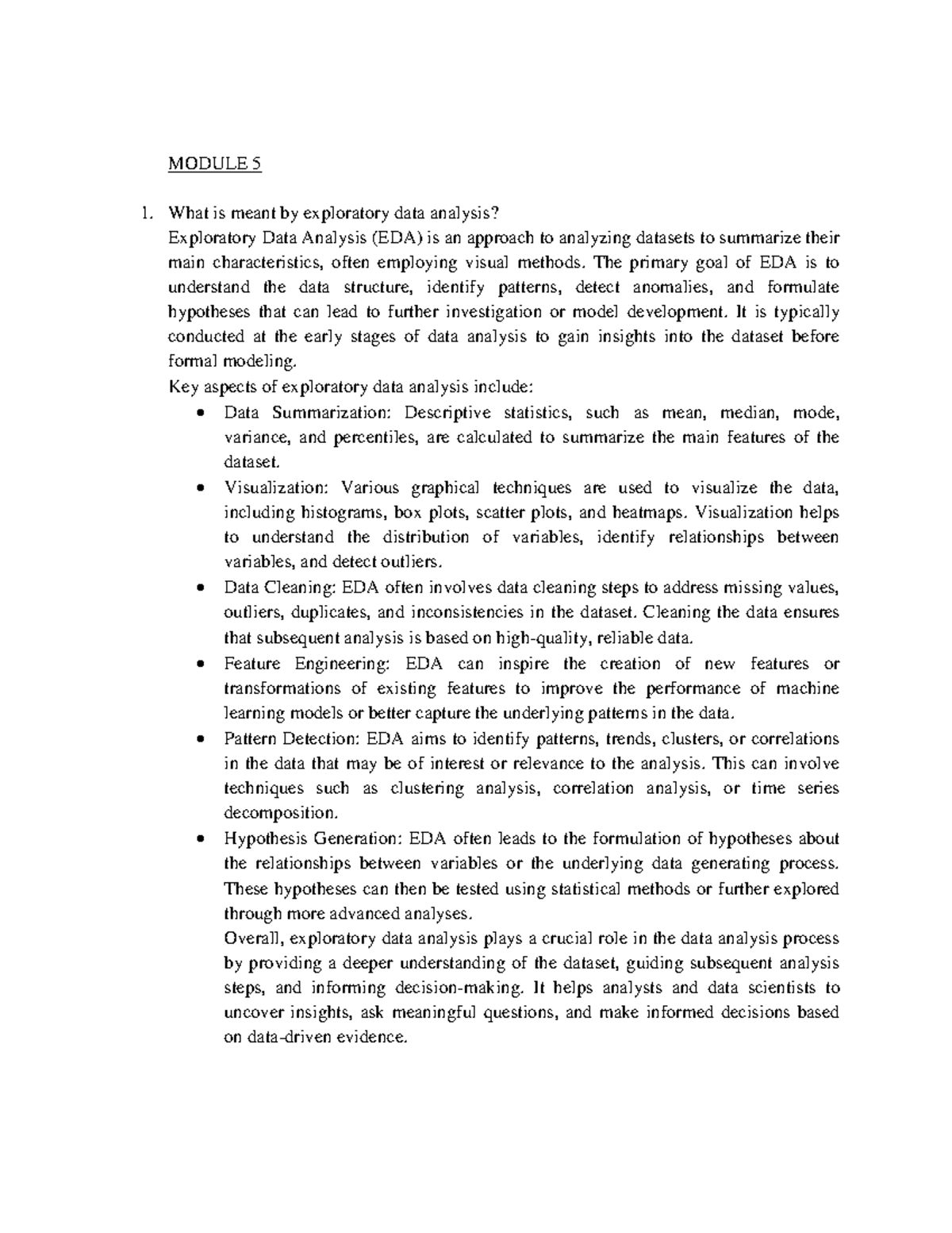 Exploratory Data Analysis & R Functions: Module 5 - WAS3 - Studocu