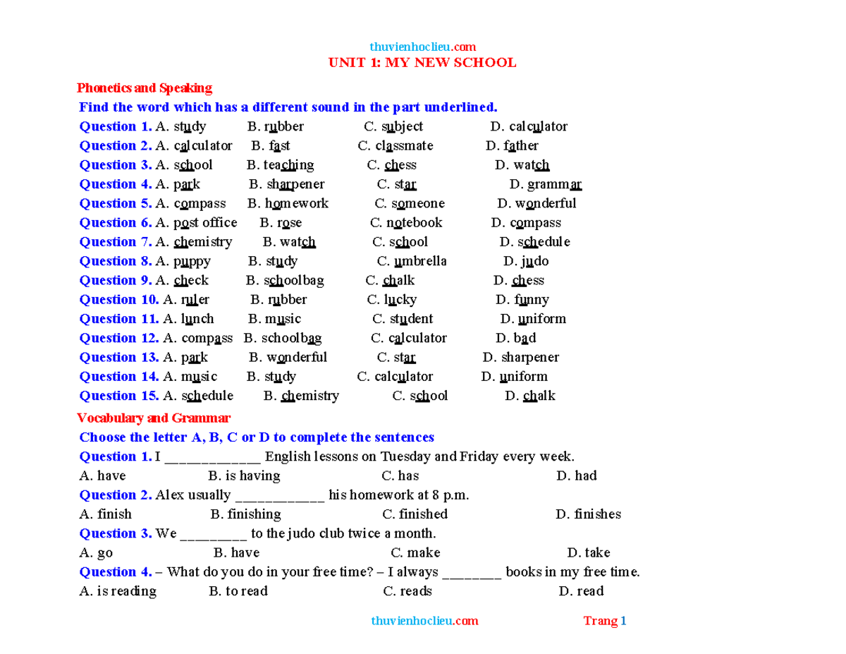 Thuvienhoclieu.com - 1000 Multiple Choice Questions for English 6 ...