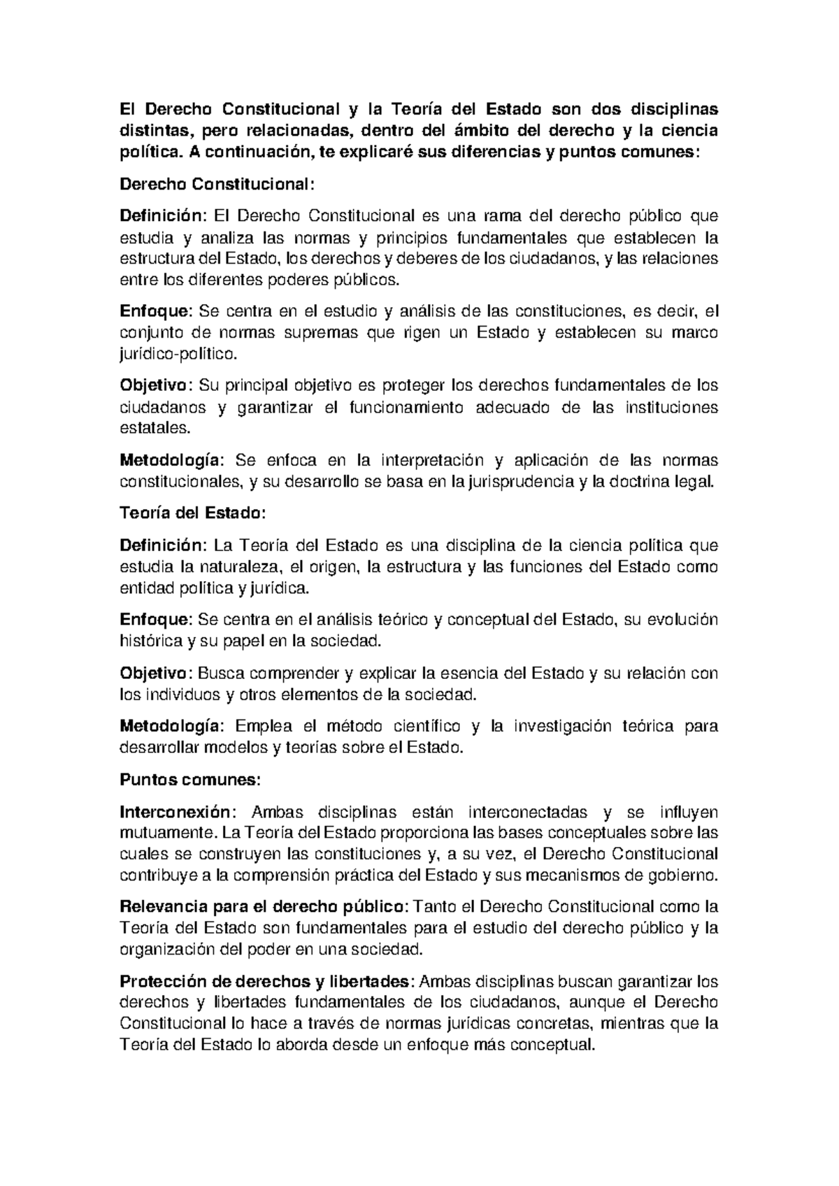 El Derecho Constitucional y la Teoría del Estado: Análisis Comparativo ...