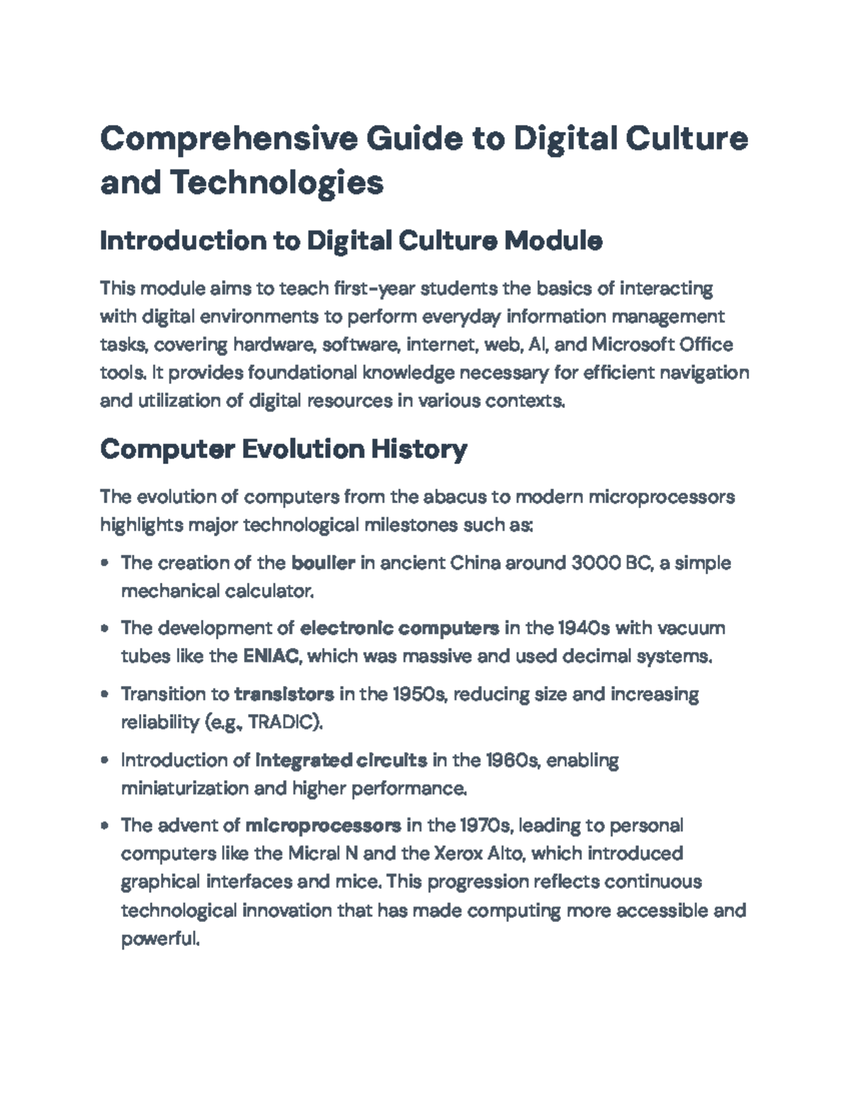 Comprehensive Guide to Digital Culture and Technologies - Introductory ...