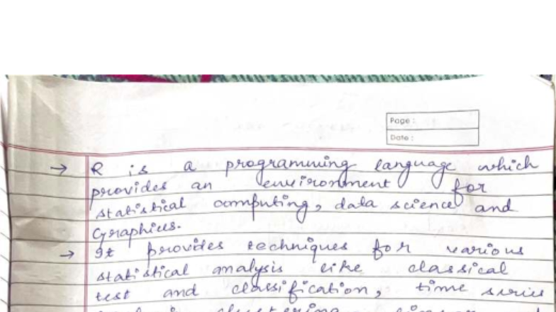R Programming (Unit 1) - Statistical Computing & Data Analysis - Studocu
