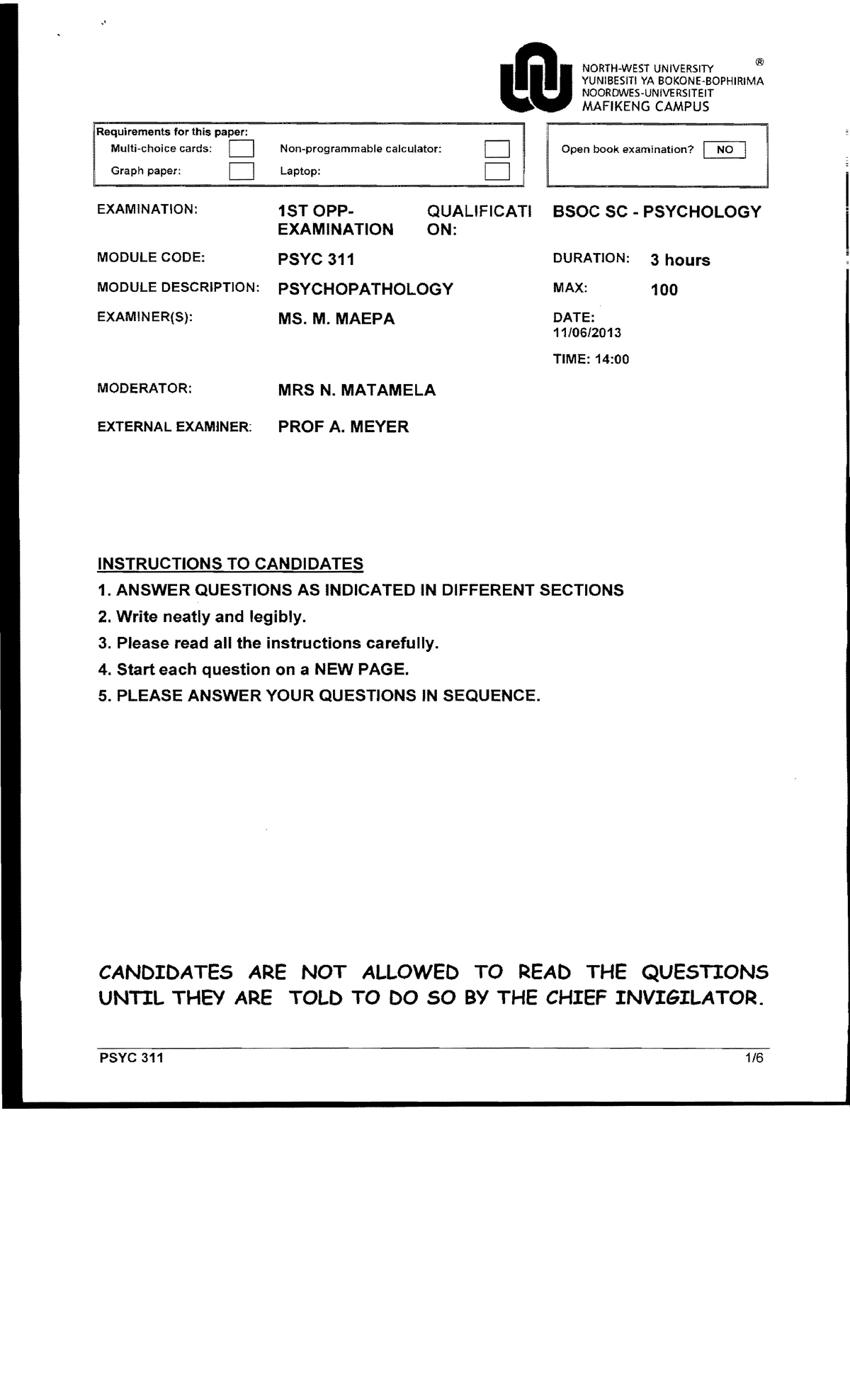 Psyc 311 Final Exam: Schizophrenia and Related Disorders Questions ...