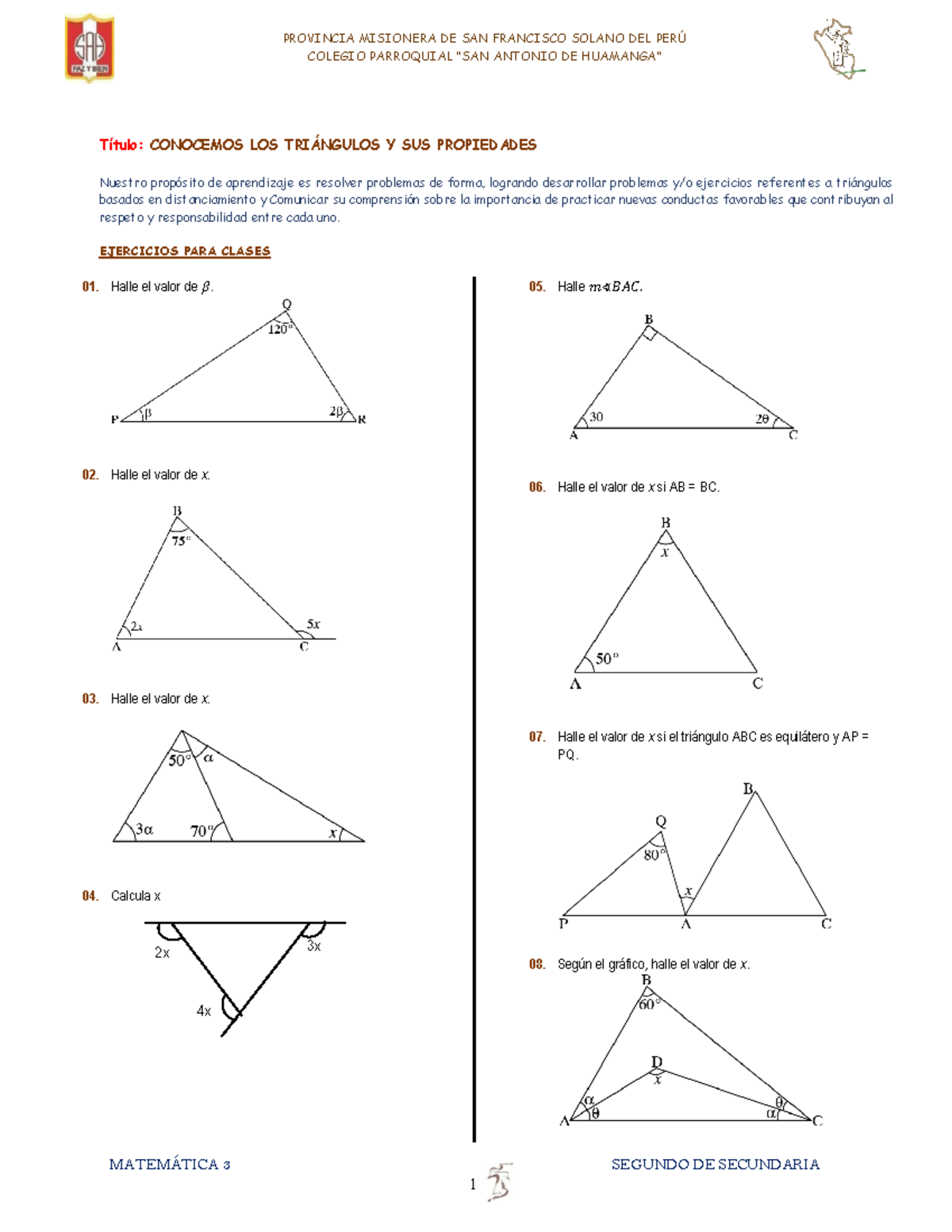 Problemas De Triangulos Para Segundo De Secundaria Recursos 2022 Images