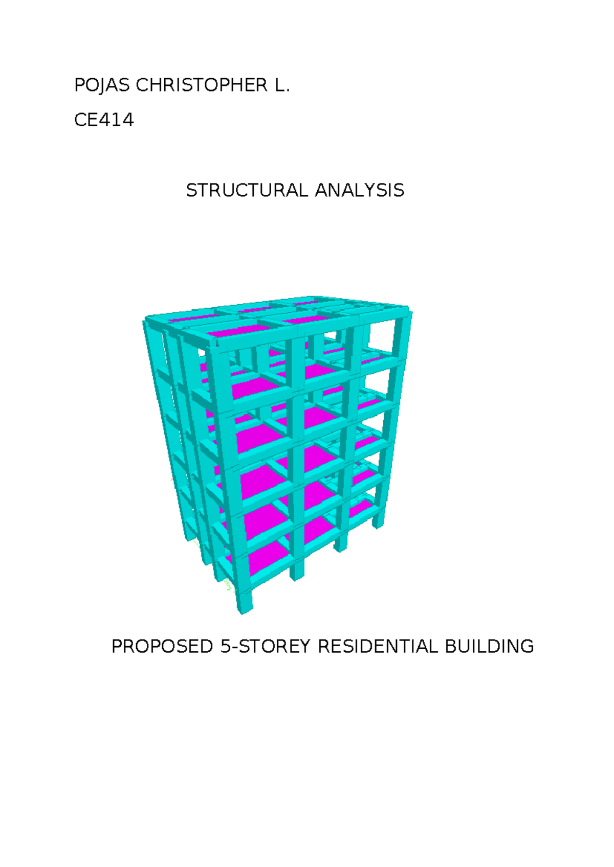Final Exam CE - Structural Analysis of a 5-Storey Residential Building ...