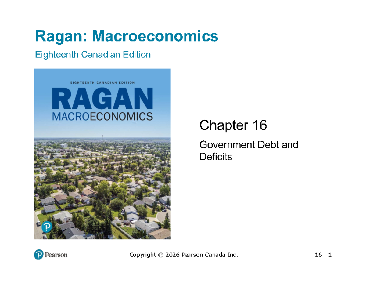 Macroeconomics Chapter 16: Government Debt and Deficits - Studocu
