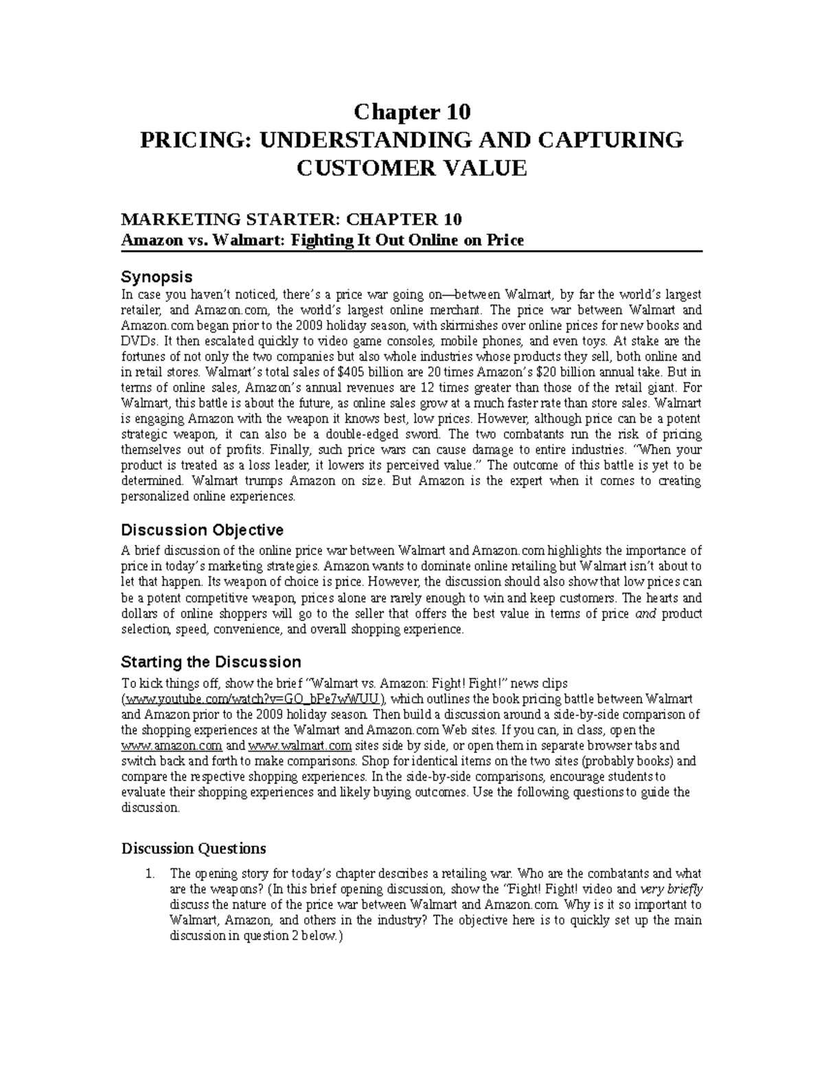 CH 10 - Understanding Customer Value in Pricing Strategies - Studocu