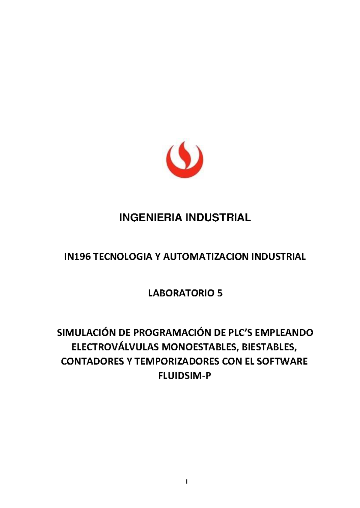 Laboratorio 5: Programación Ladder en PLC - Document Preview
