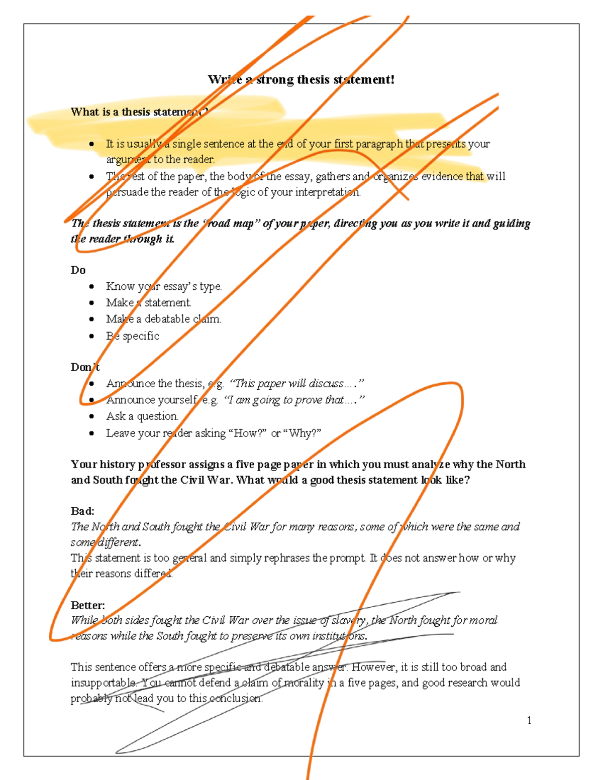 Thesis 1011 - Crafting an Effective Thesis Statement - Studocu