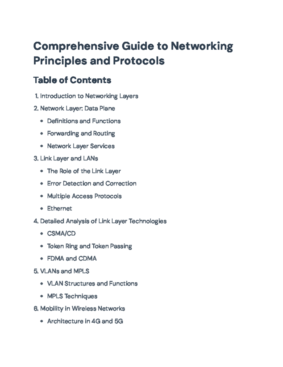 Comprehensive Guide to Networking Principles and Protocols (CS101 ...