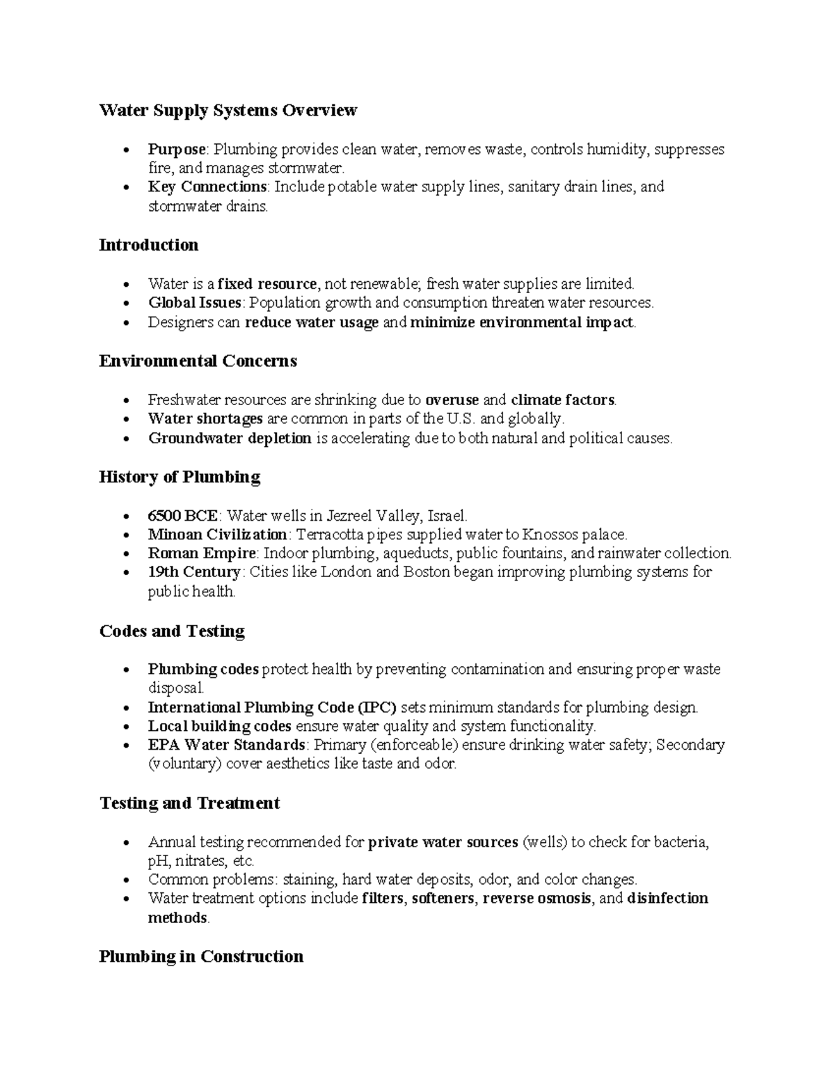 Water Supply Systems Overview: Efficiency, Quality, and Conservation ...