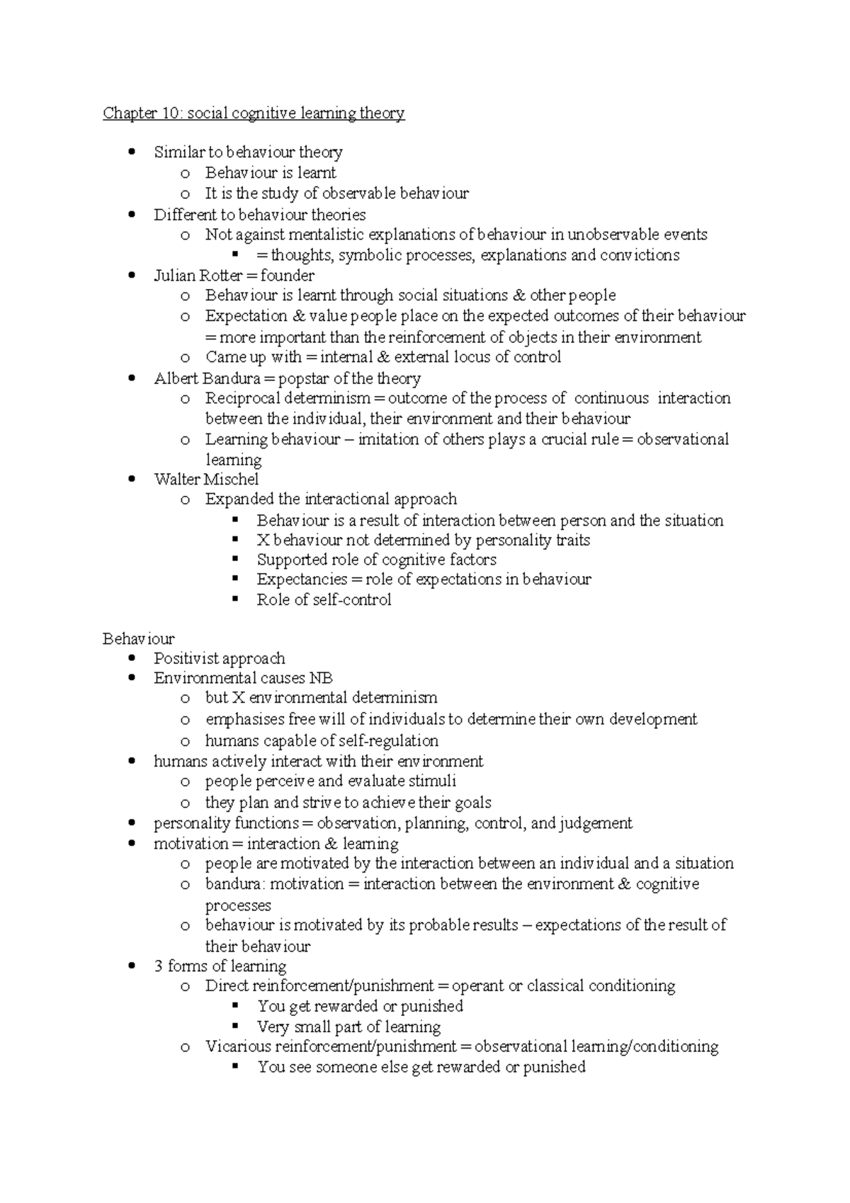 Chapter 10: Social Cognitive Learning Theory Overview and Key Concepts ...