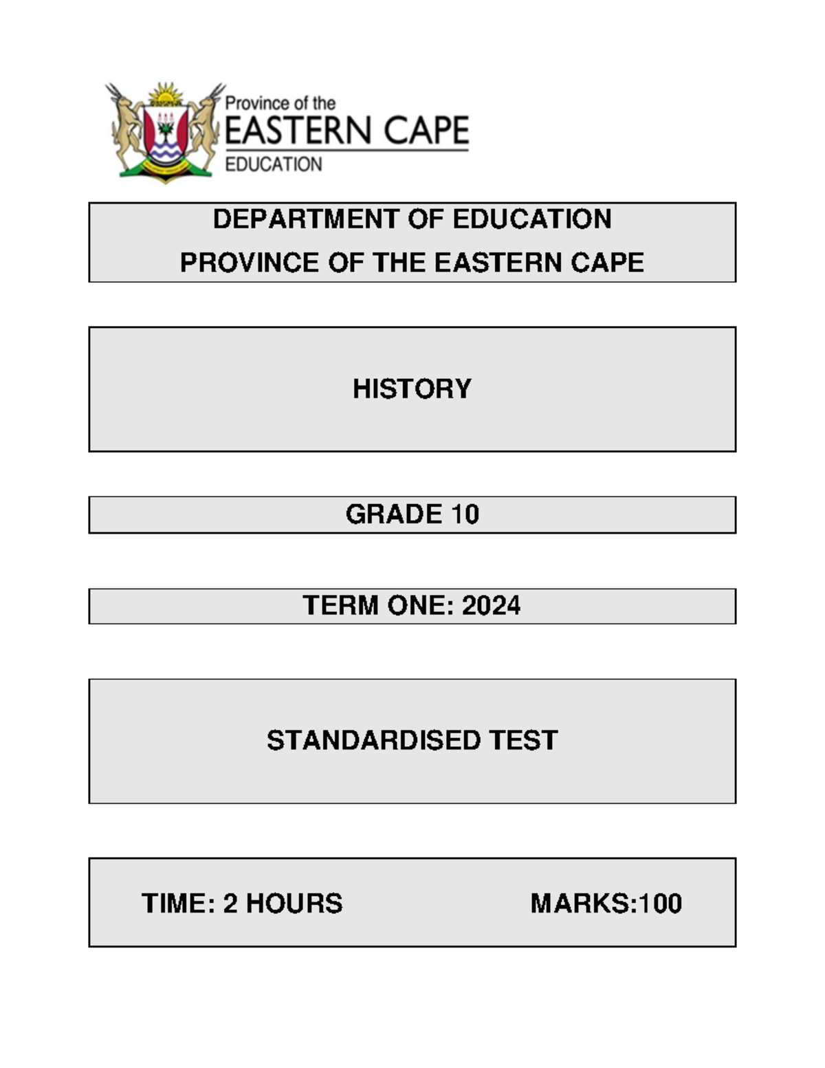 HIST 10: Term 1 Standardised Test on European Expansion & Dutch ...