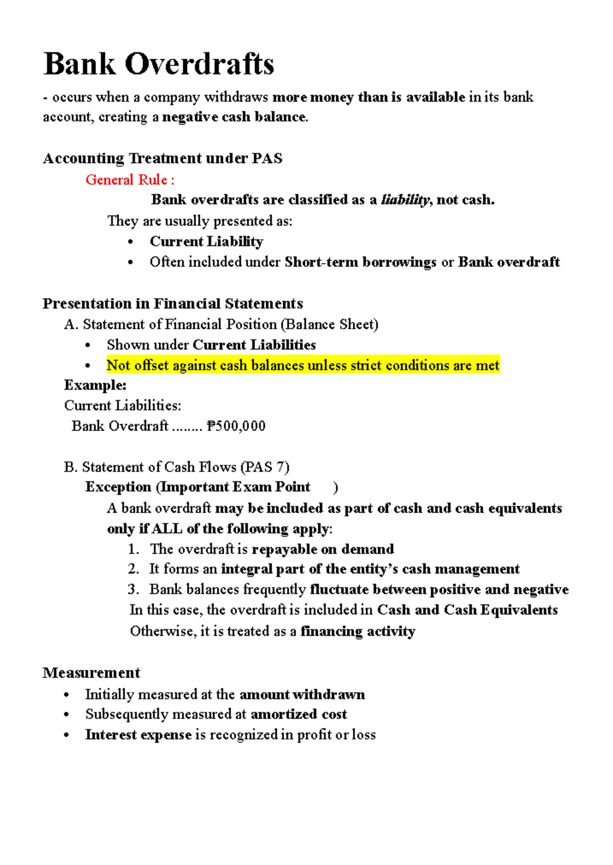 IA2 Midterm - Reviewer on Bank Overdrafts and Provisions in Accounting ...
