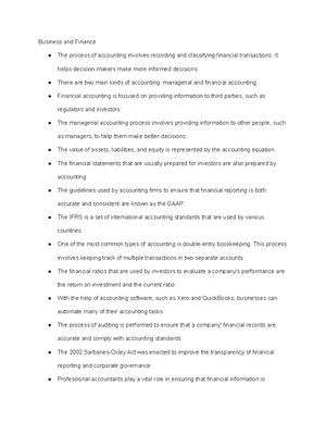 Accounting - Study Notes & Assignments - Studocu