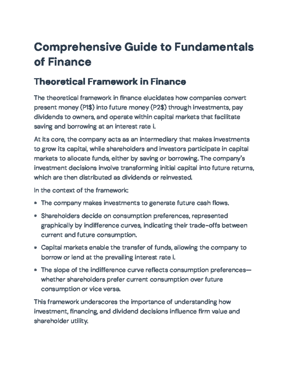 Comprehensive Guide to Finance Principles and Decision-Making ...