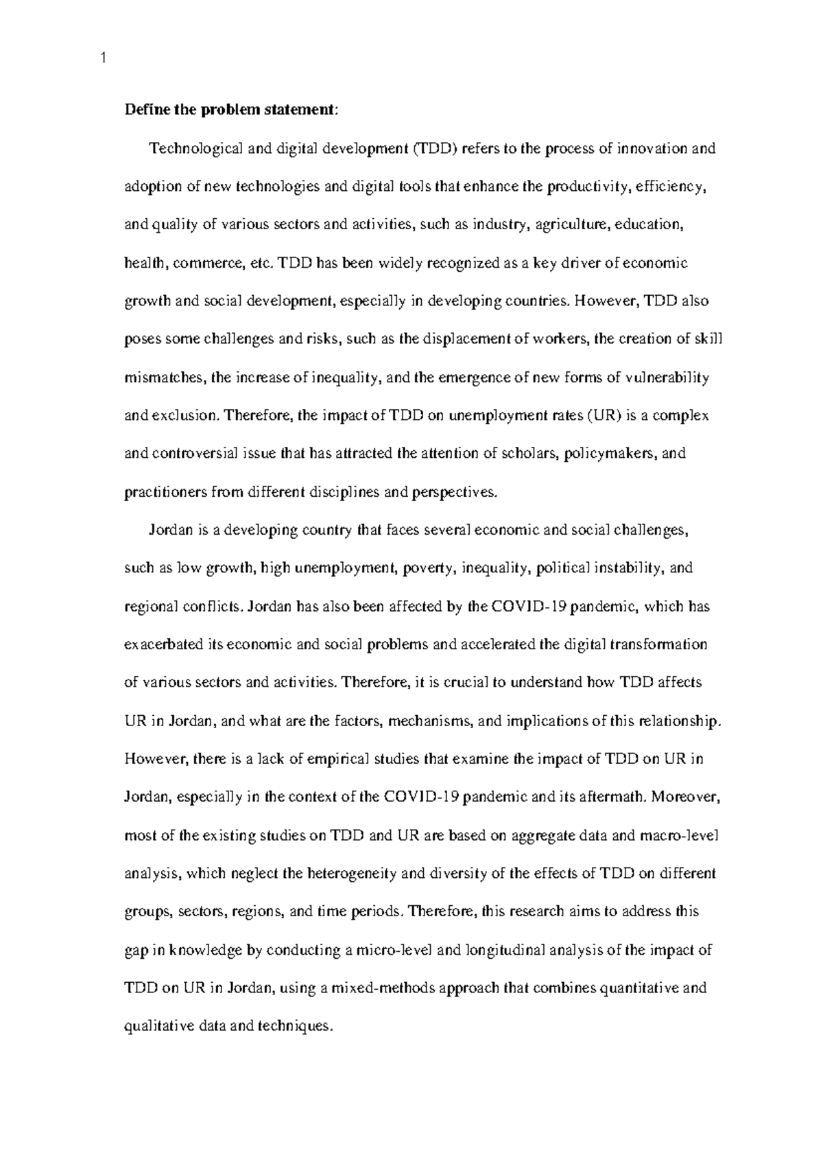 The Impact of Tech & Digital Development on Unemployment in Jordan ...