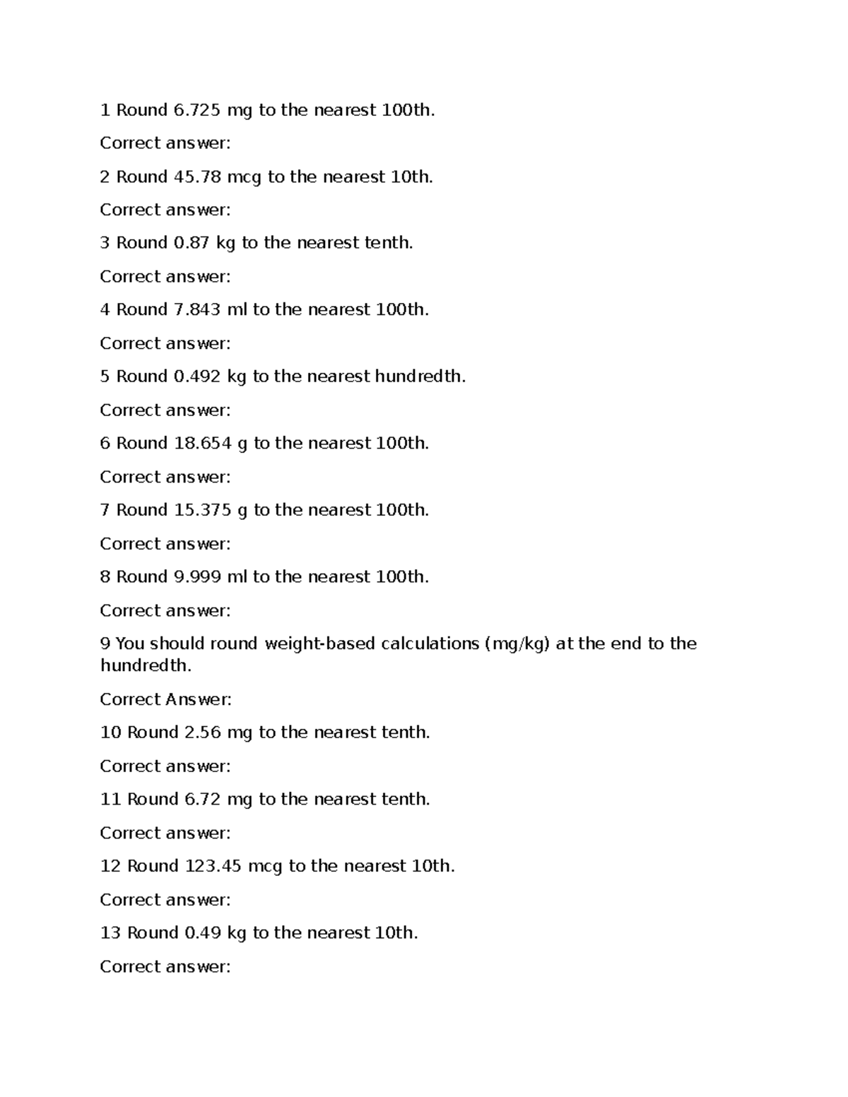 Rounding Practice Exercises for Students - Rounding to Nearest Values ...