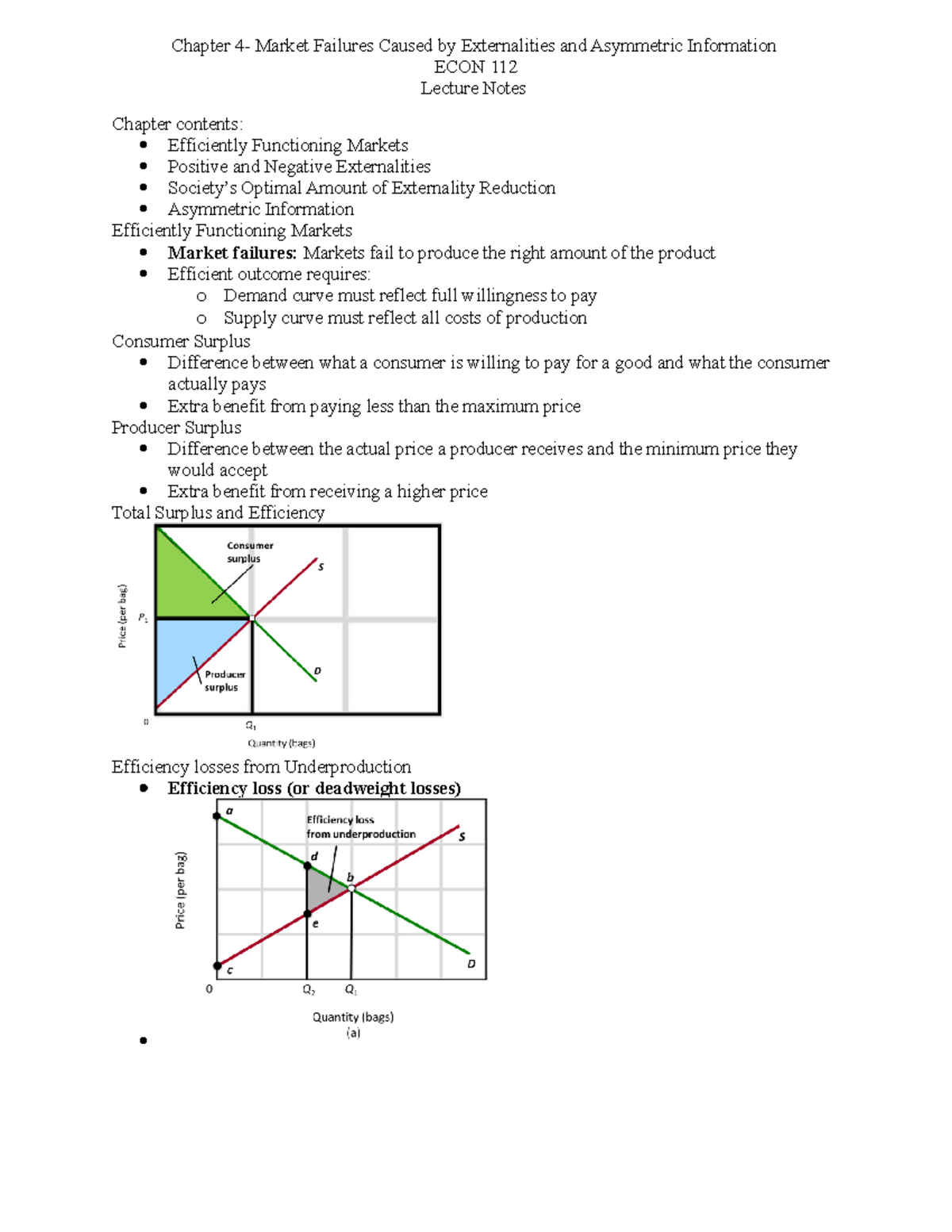 ECON 112 - Chapter 4: Market Failures & Externalities Lecture Notes ...