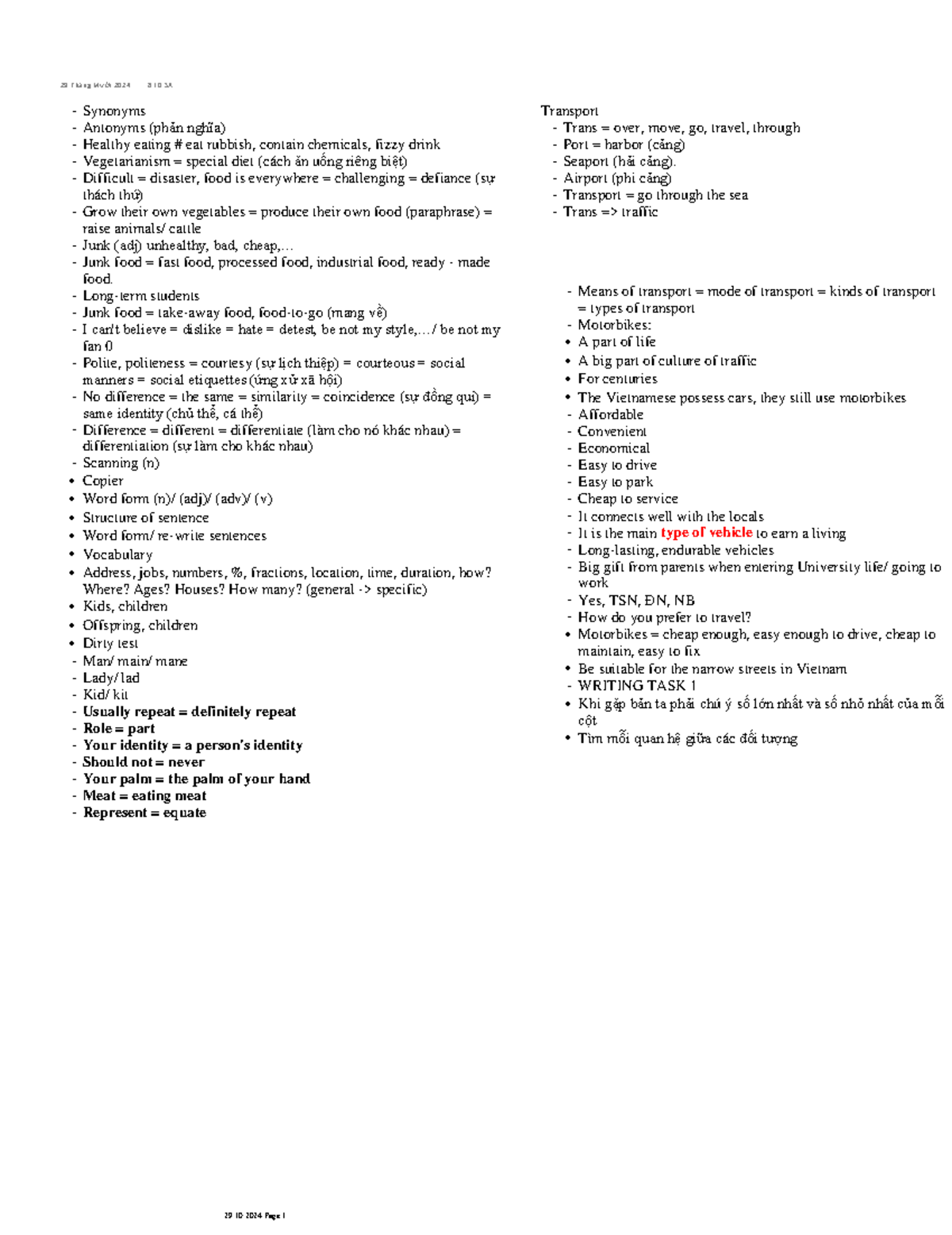 Synonyms and Antonyms Notes for English Language Study - Studocu
