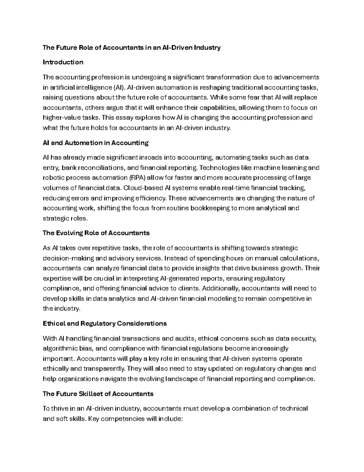 The Future Role of Accountants in an AI-Driven Industry - The Future ...
