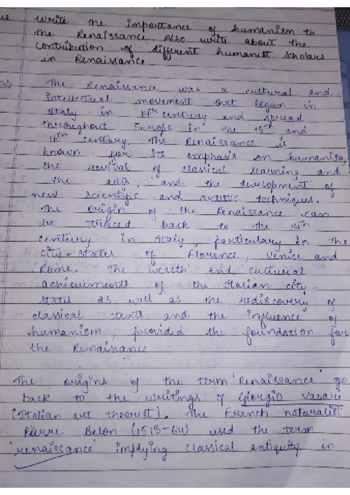 Humanism - ill write the importance of humanism to the Renaissance Also ...