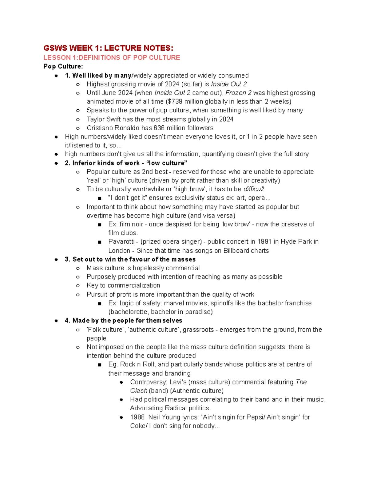 GSWS Lecture AND Reading Notes - GSWS WEEK 1: LECTURE NOTES: LESSON 1 ...