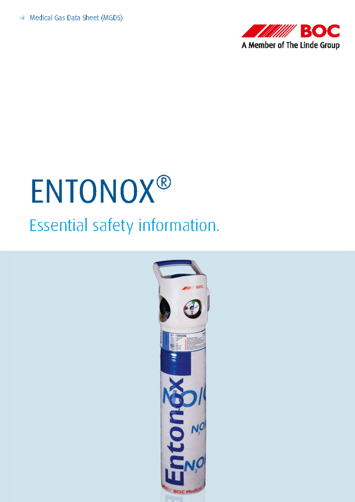 Entonox Medical Gas Data Sheet TCM410-43539 Overview - Studocu