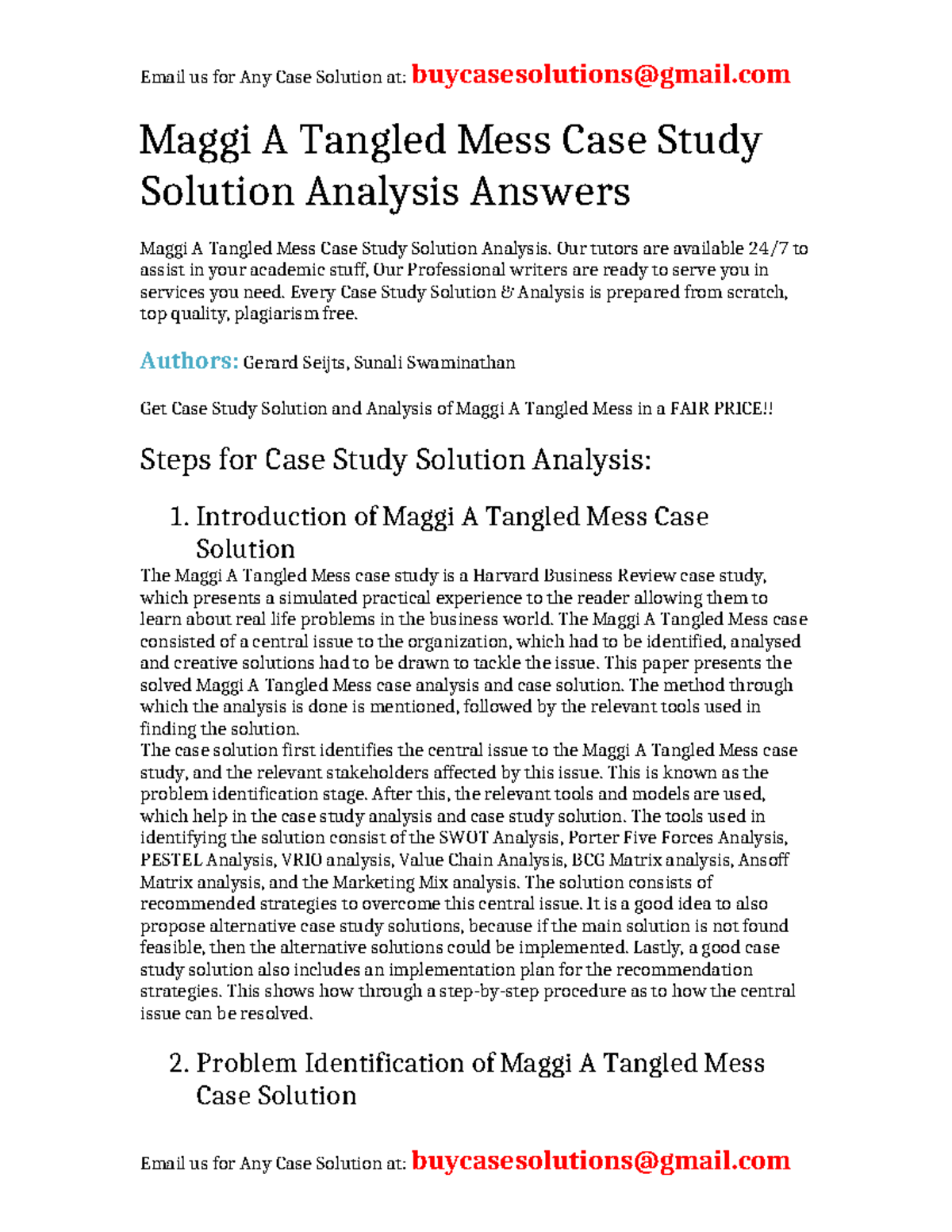 Maggi A Tangled Mess Case Study: Comprehensive Solution Analysis - Studocu