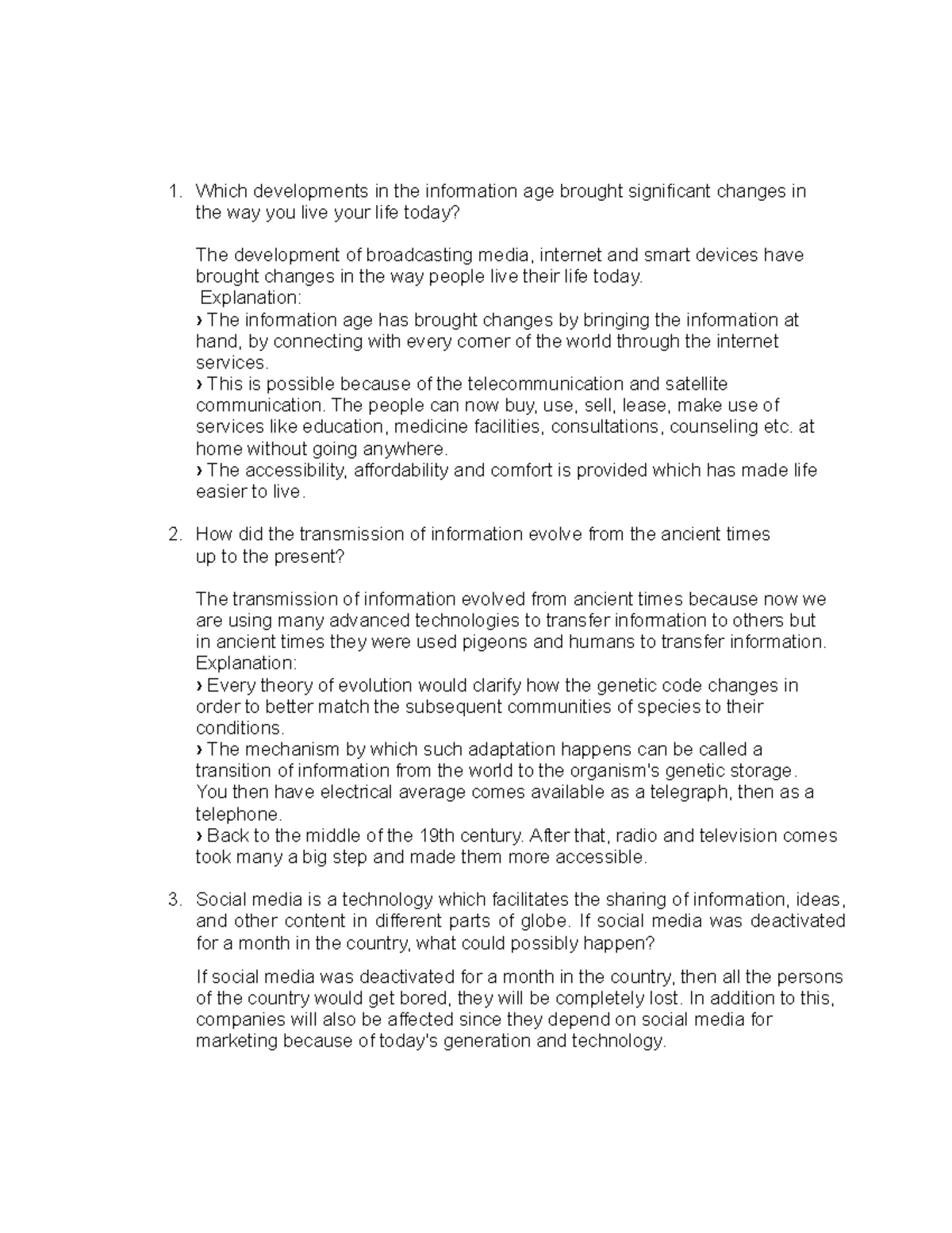 SCI 101: The Impact of Information Age on Society and Communication ...