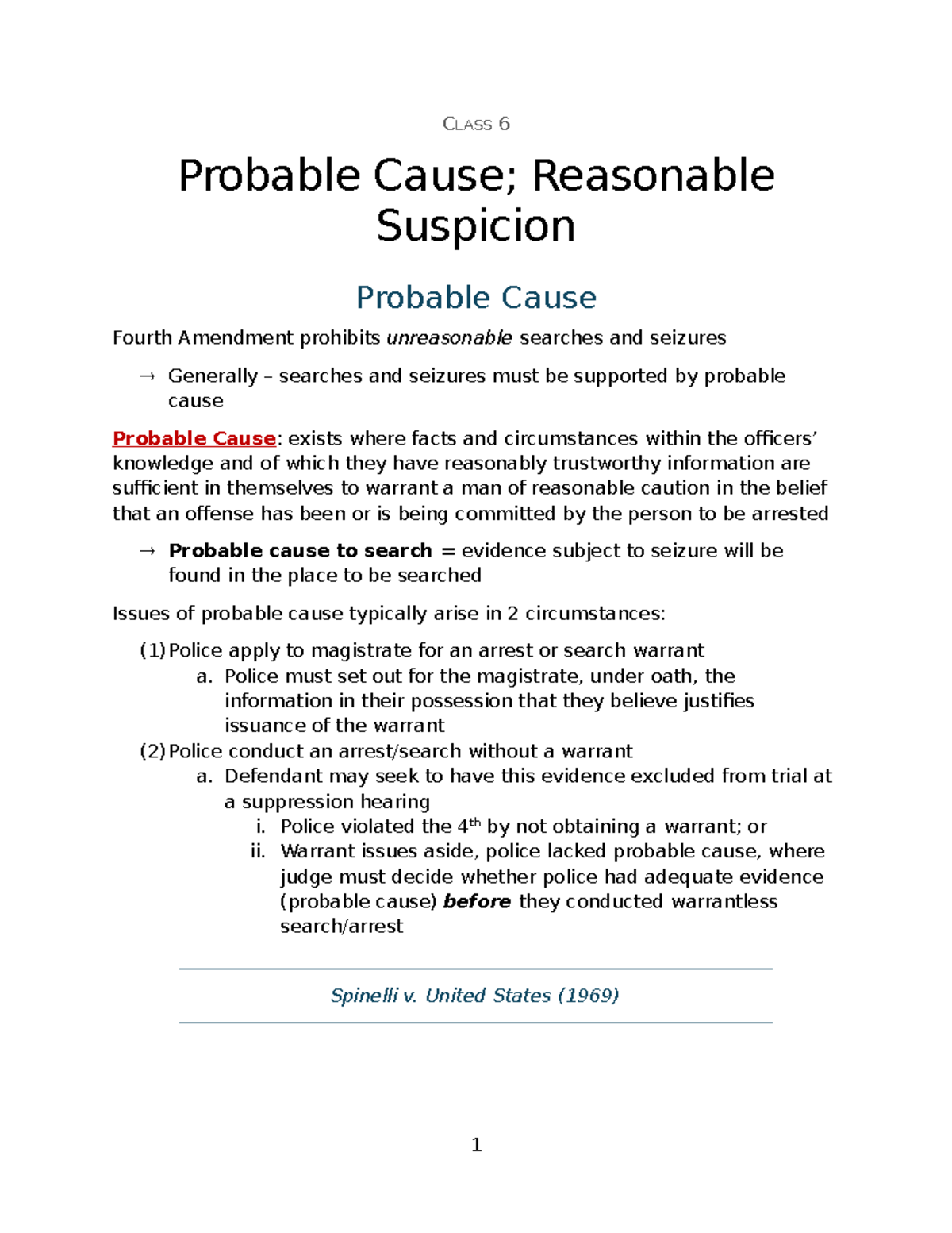 洋楽 Probable Cause Class 6 - Understanding Probable Cause & Reasonable Suspicion