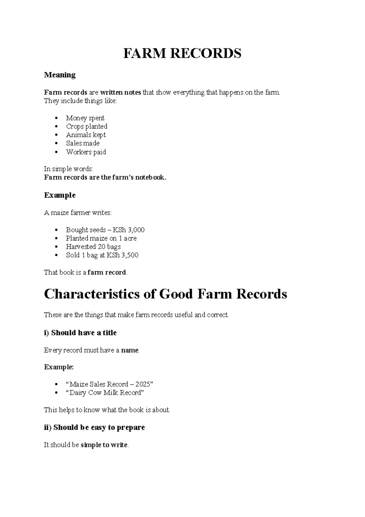 FARM Records: Essential Notes for Effective Farm Management - Studocu