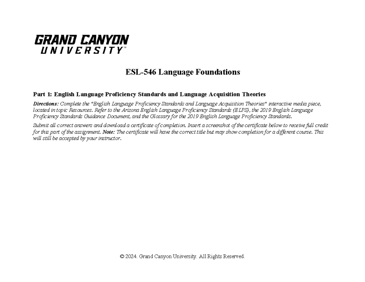 ESL 546: Assessment Protocols for English Language Learners Newsletter ...